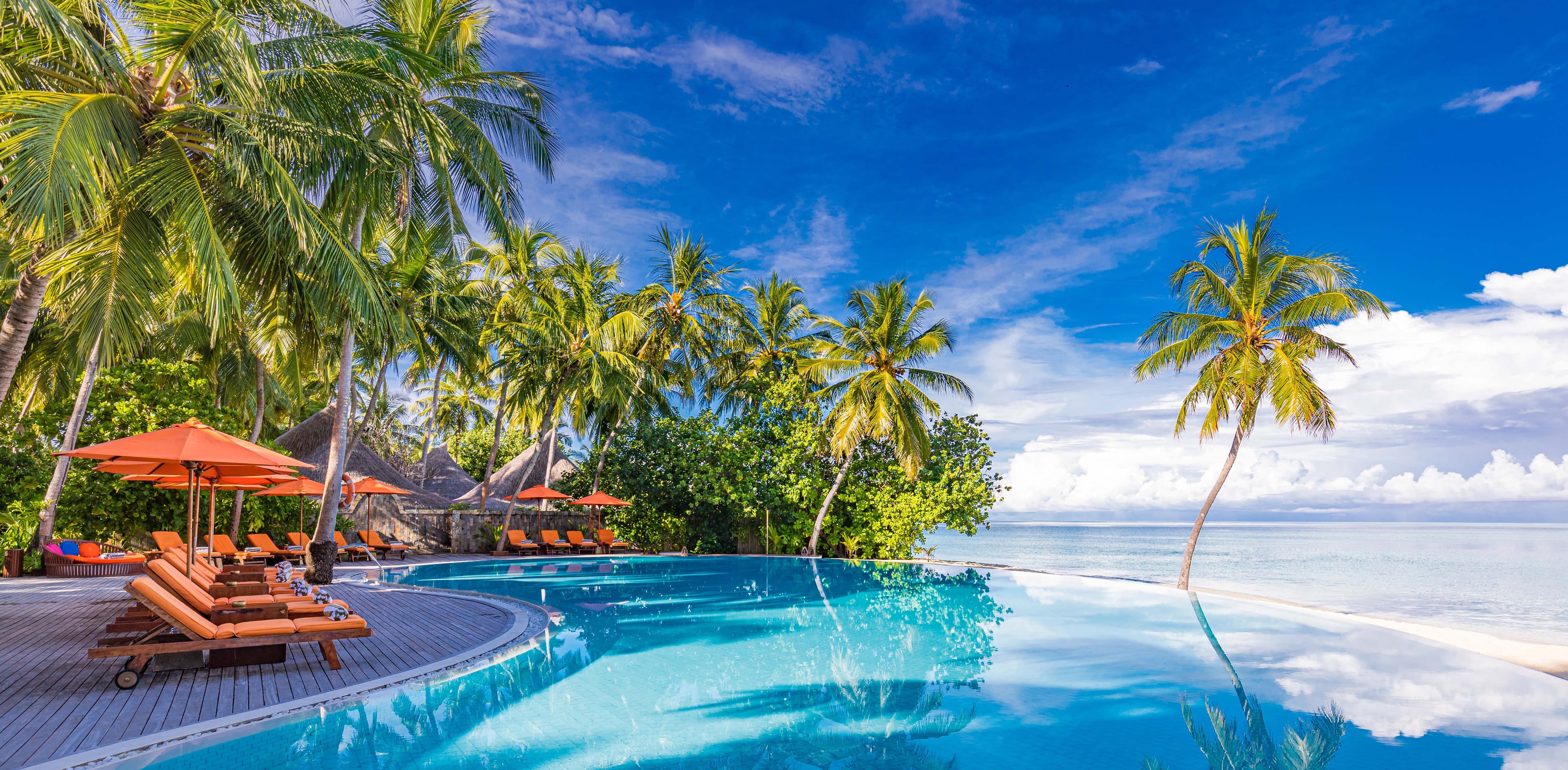 Luxury poolside resort